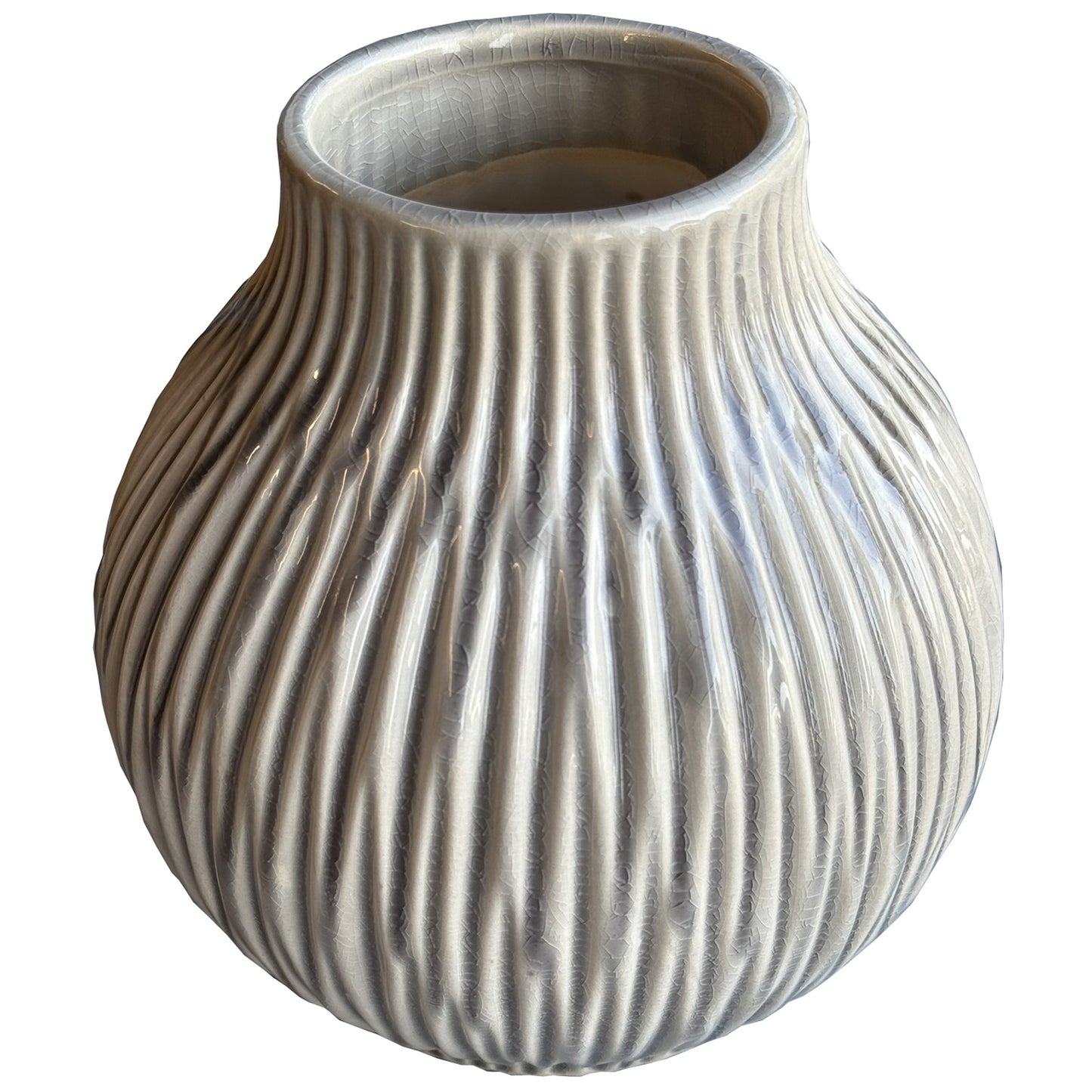 Pallida Collection Medium Bulbous Fleck Vase