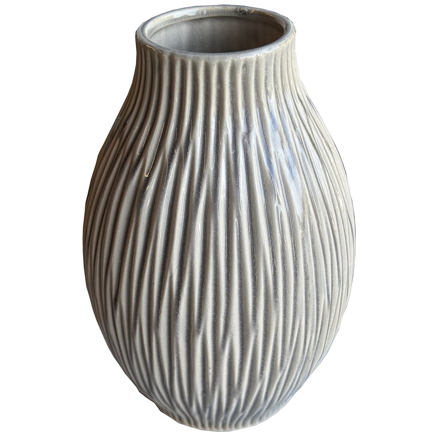 Pallida Collection Large Bulbous Fleck Vase
