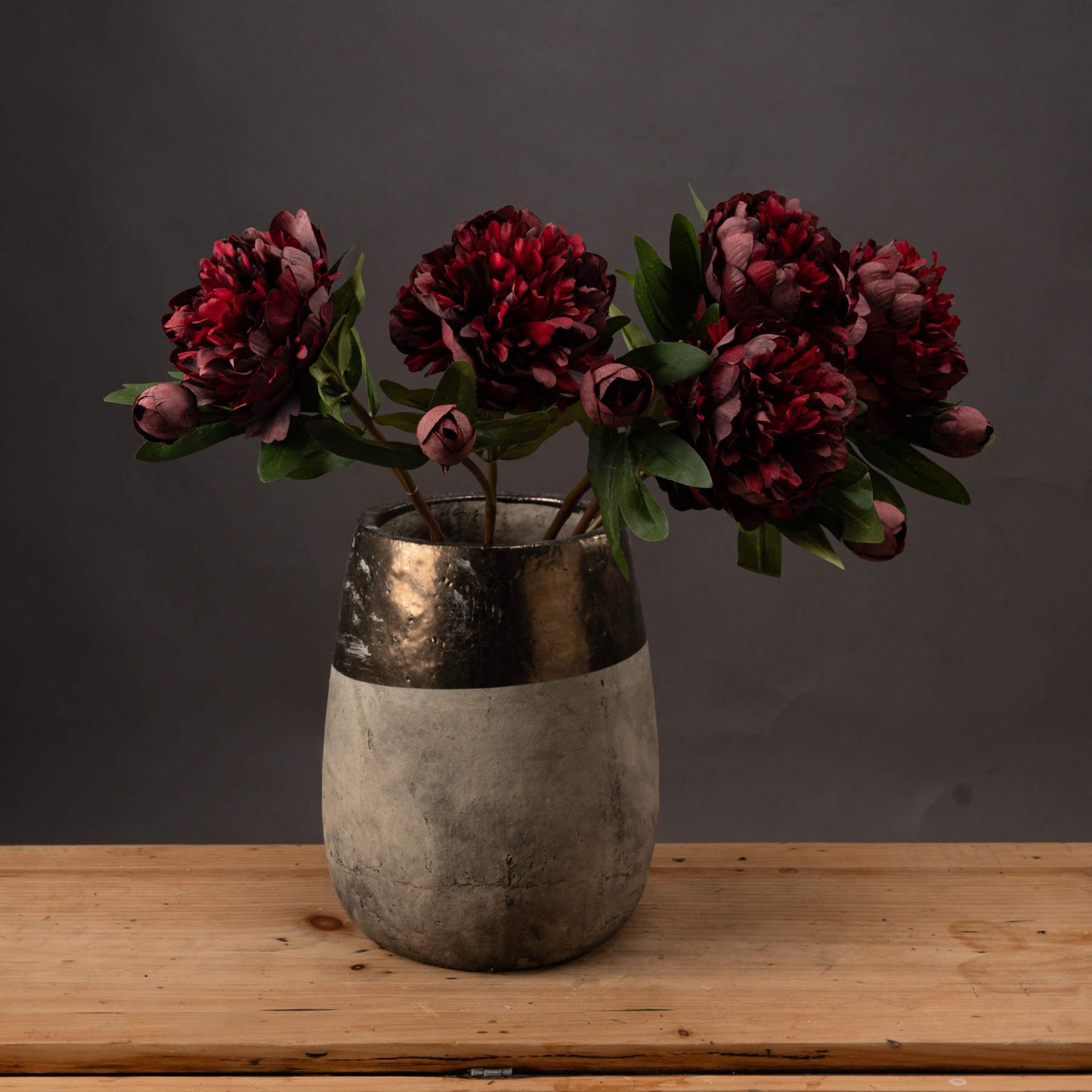 1x Burgundy Peony Rose ( luxury artificial arrangements)