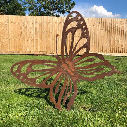 Enchanting LARGE BUTTERFLY Garden Ornament | Decorative Feature Sign for UK Garden Decoration
