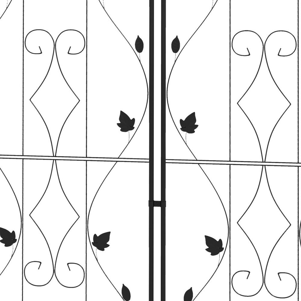 Outsunny Set of 2 Metal Trellis for Climbing Plants, Leaf Design