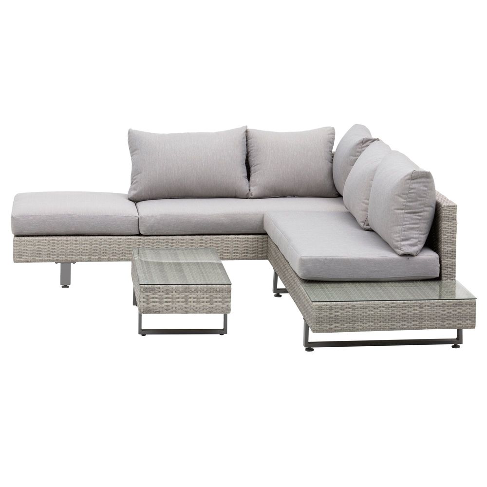 3pc Rattan Sofa Set Lounge Furniture