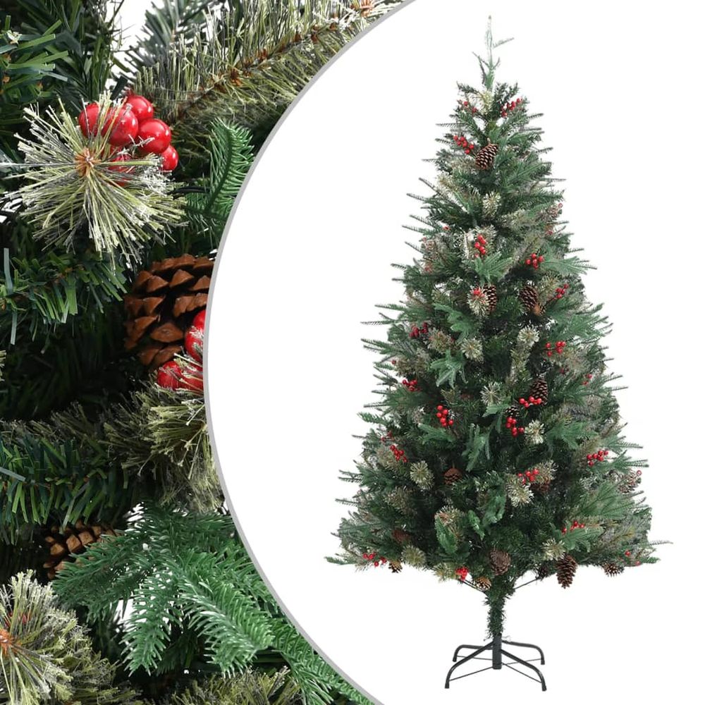 Christmas Tree with Pine Cones Green 120 cm PVC&PE