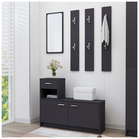 Hallway Unit Grey 100x25x76.5 cm Engineered Wood