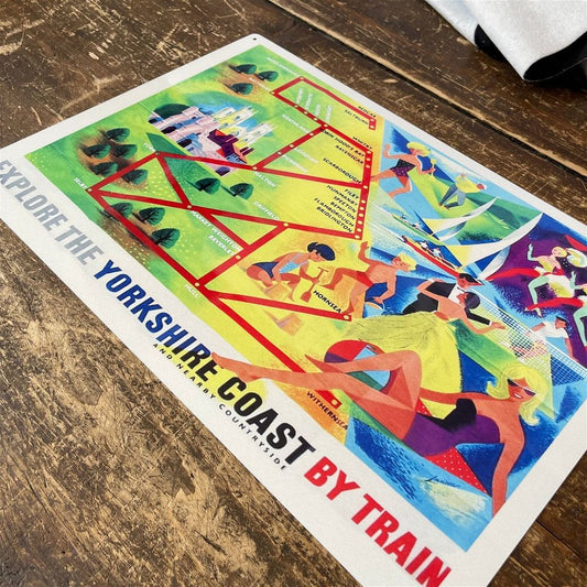 Vintage Sign British Railways Retro Advertising Explore The Yorkshire Coast