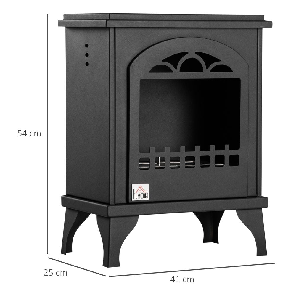 Free Standing Bio Ethanol Fireplace Heater with 1.5L Tank, Black HOMCOM