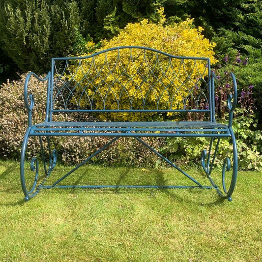 115CM BLUE 2 SEATER BENCH