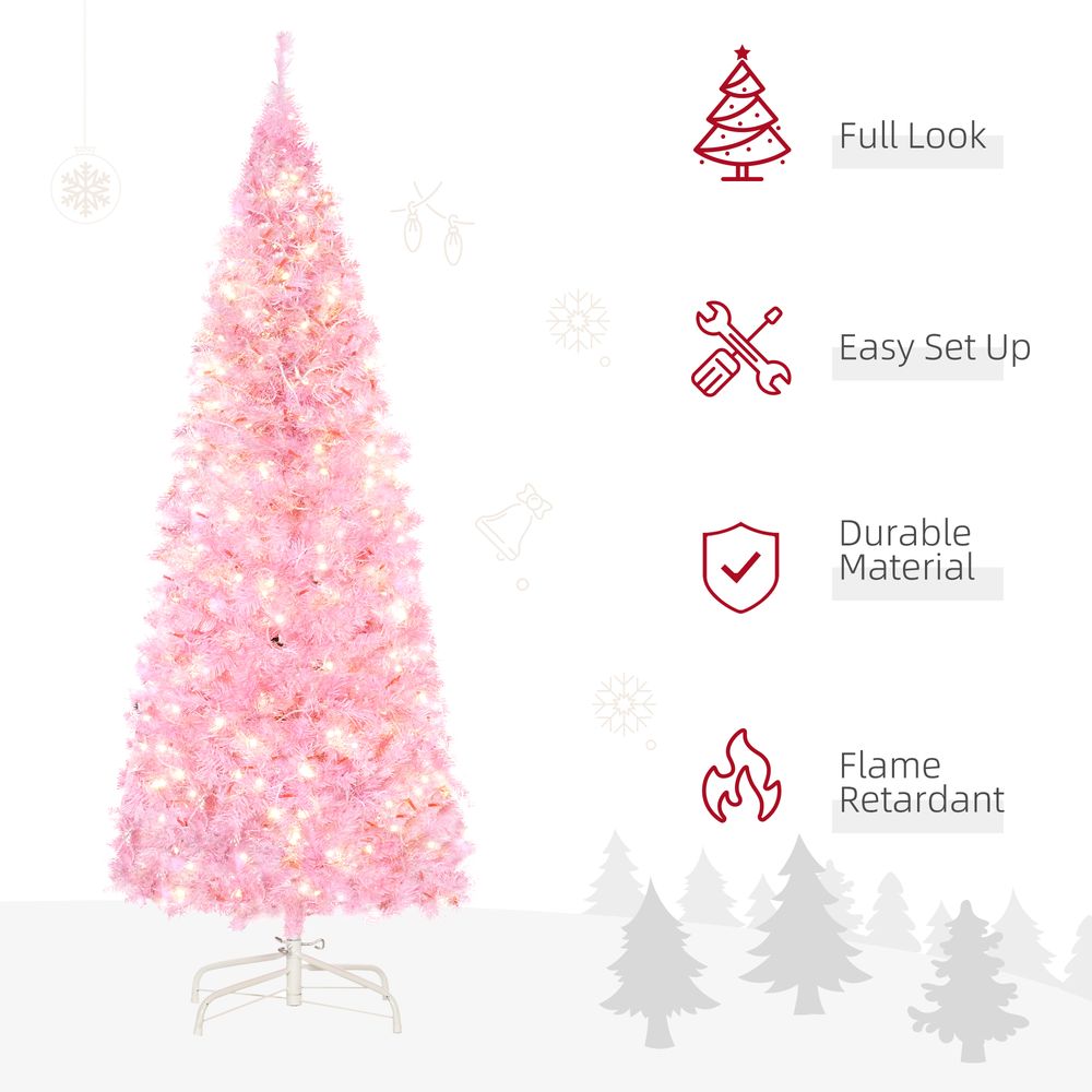 5FT Prelit Artificial Christmas Tree Holiday Home Decor 250 LED Light HOMCOM