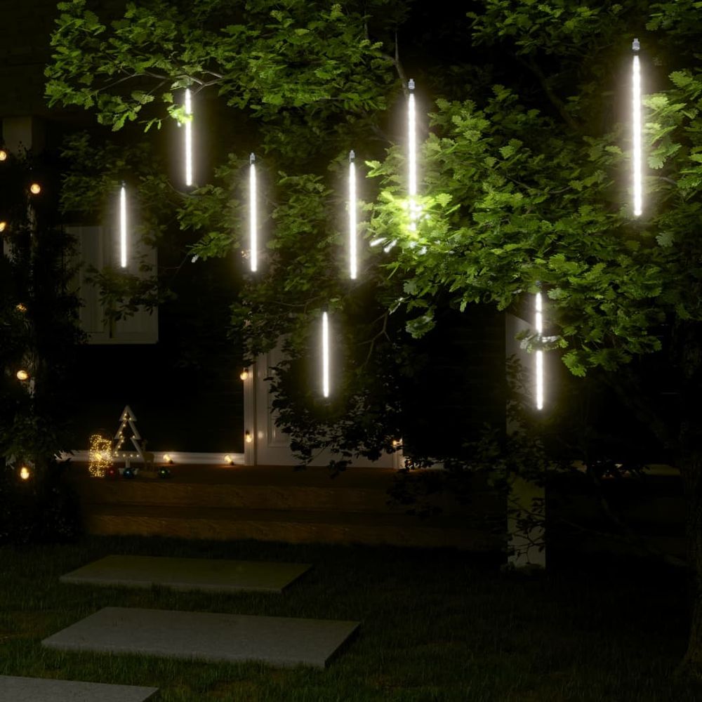 Meteor Lights 8 pcs 30 cm Warm White 192 LEDs Indoor Outdoor