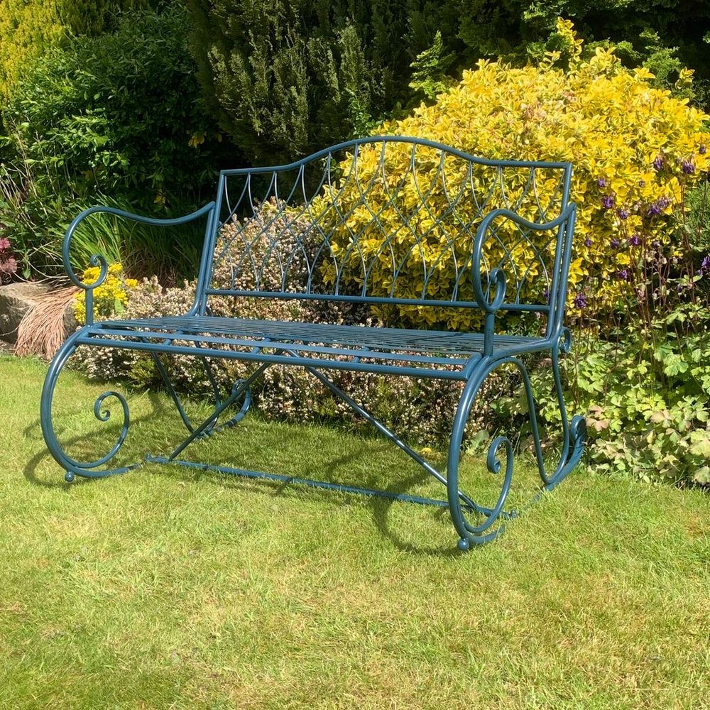 115CM BLUE 2 SEATER BENCH