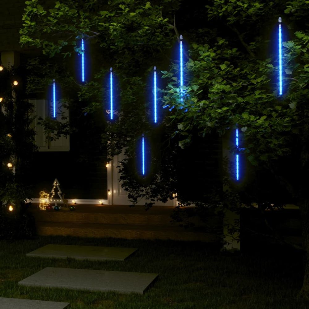 Meteor Lights 8 pcs 30 cm Warm White 192 LEDs Indoor Outdoor