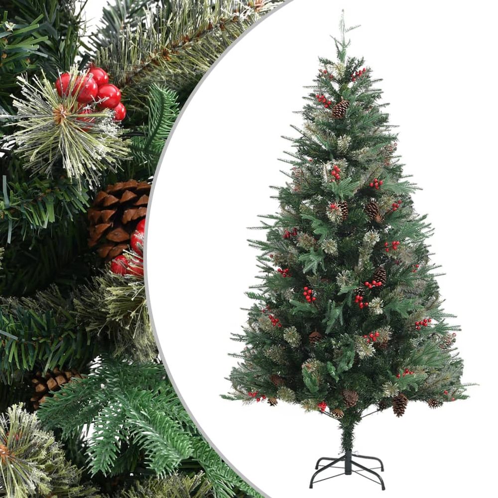 Christmas Tree with Pine Cones Green 120 cm PVC&PE