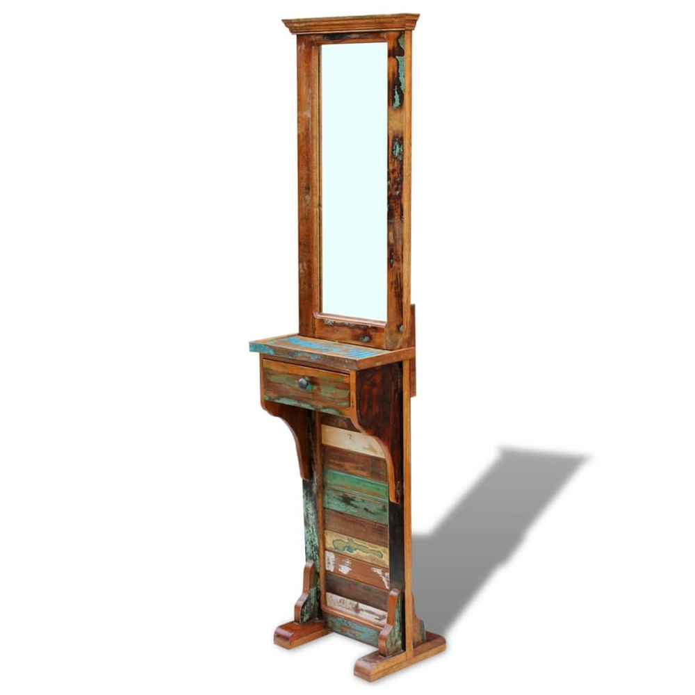 Hall Mirror Vintage Solid Reclaimed Wood 47x23x180 cm