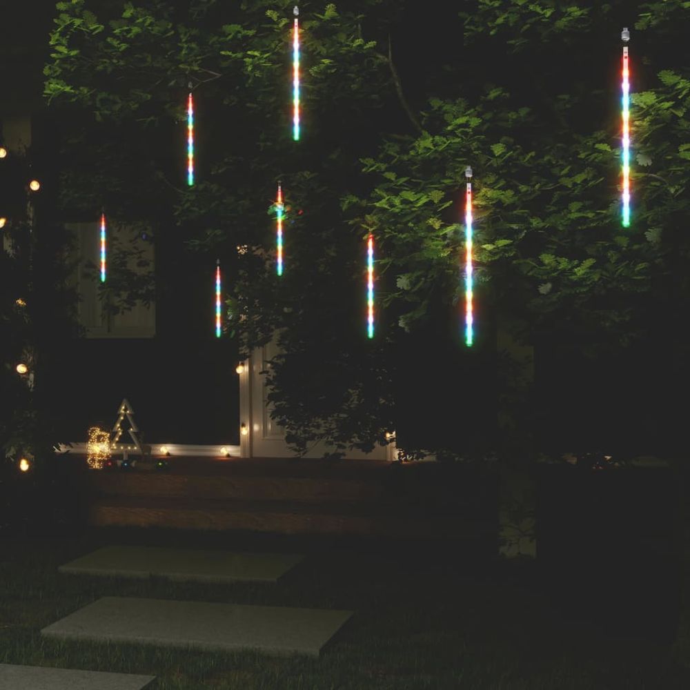 Meteor Lights 8 pcs 30 cm Warm White 192 LEDs Indoor Outdoor