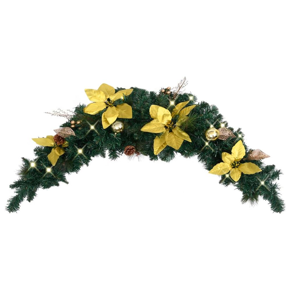Christmas Arch with LED Lights Black 90 cm PVC