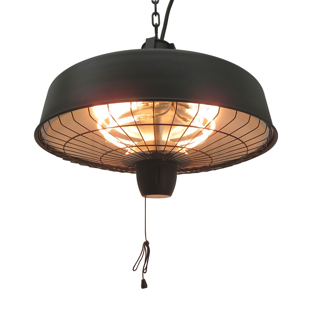 Adjustable Infrared Heater 1000/2500W Halogen Electric Light Ceiling Hanging