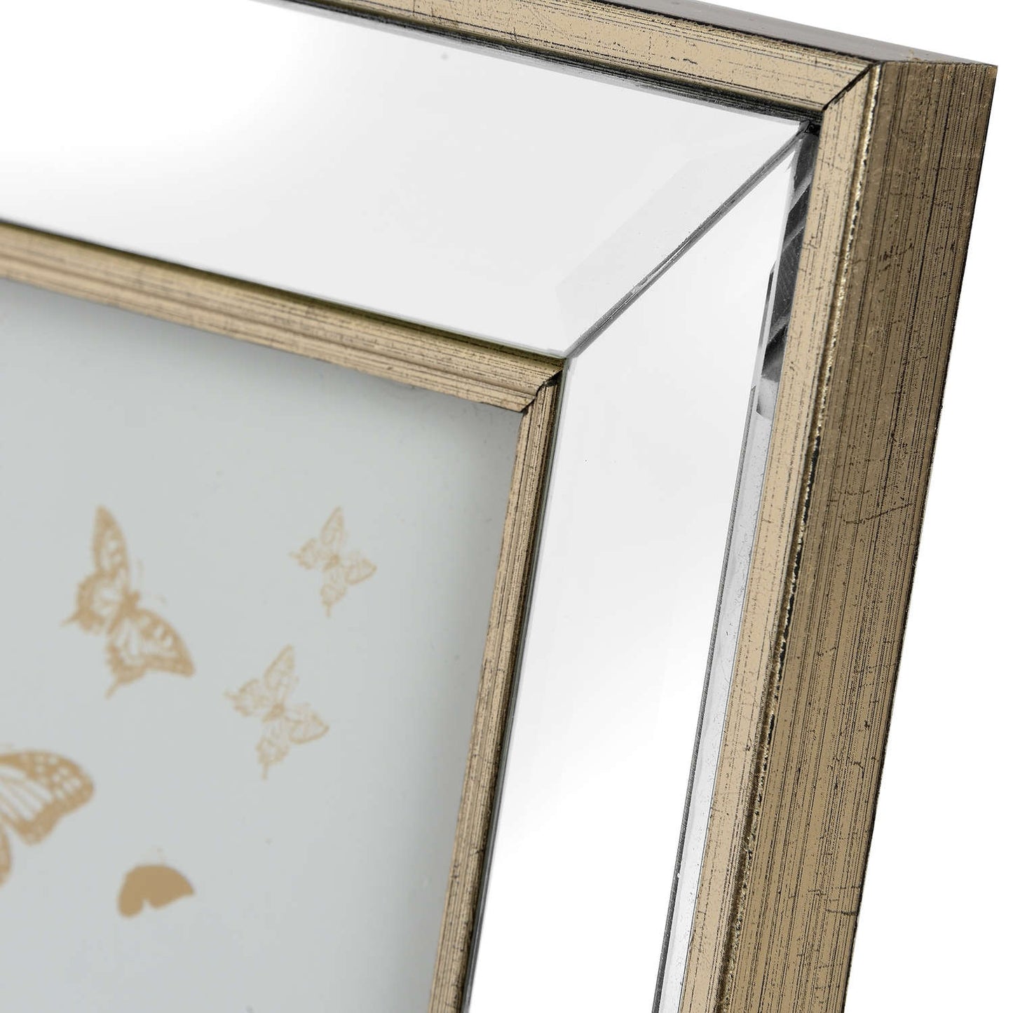 Small Rectangle Mirror Bordered Photo Frame 4x6 - HomenestUK