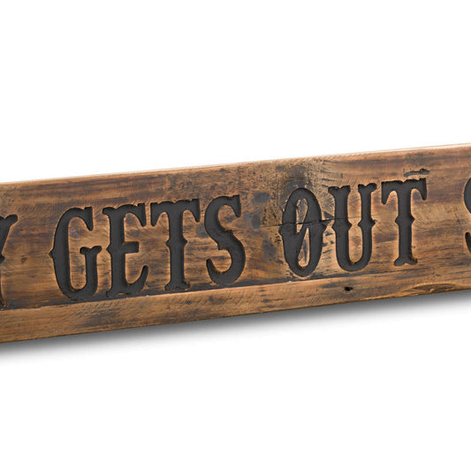 Sober Rustic Wooden Message Plaque
