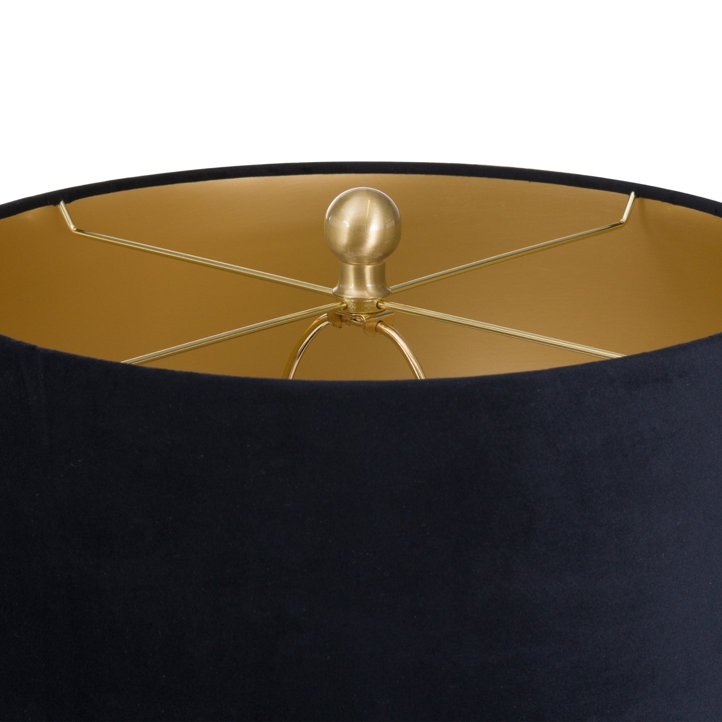 Barbro Table Lamp With Black Velvet Shade - HomenestUK