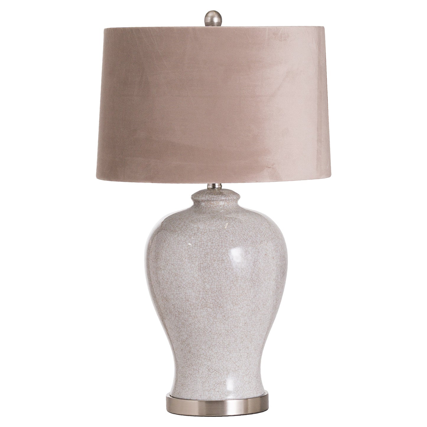 Hadley Ceramic Table Lamp With Natural Shade - HomenestUK