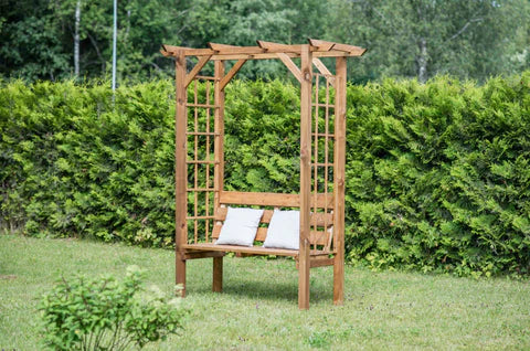 MyhomenestUK Pergola Two Seat Garden Bench- Garden Arbour - HomenestUK