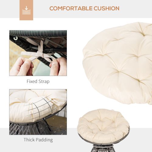 360 Swivel Rattan Papasan Moon Bowl Chair - HomenestUK