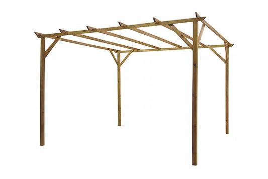 Wood Garden Pergola -3.6M x 3.3M - HomenestUK