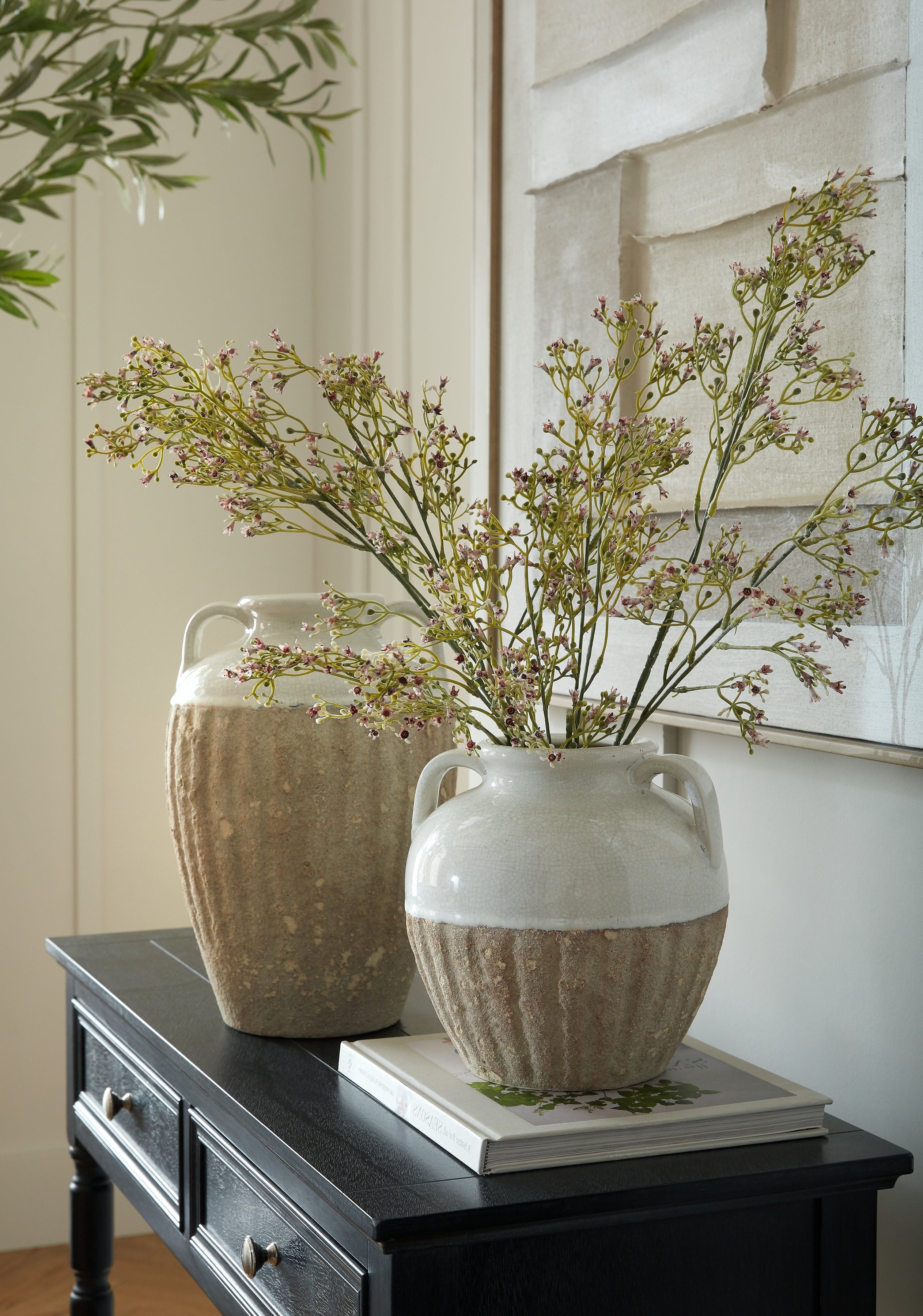 Wicker trays and baskets