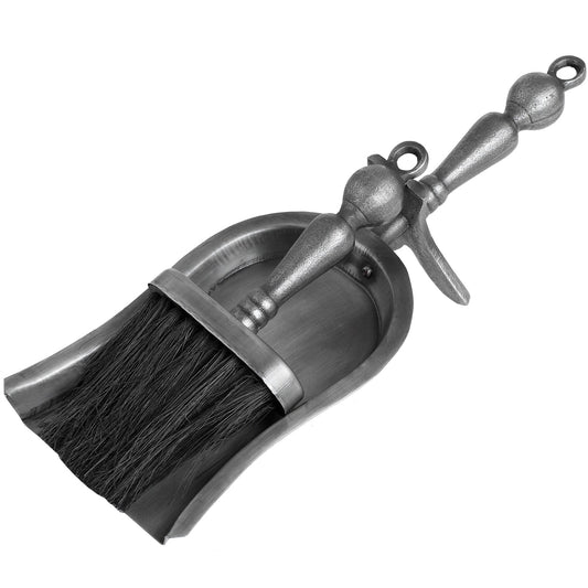 Hearth Tidy Set in Antique Pewter Effect Finish - HomenestUK