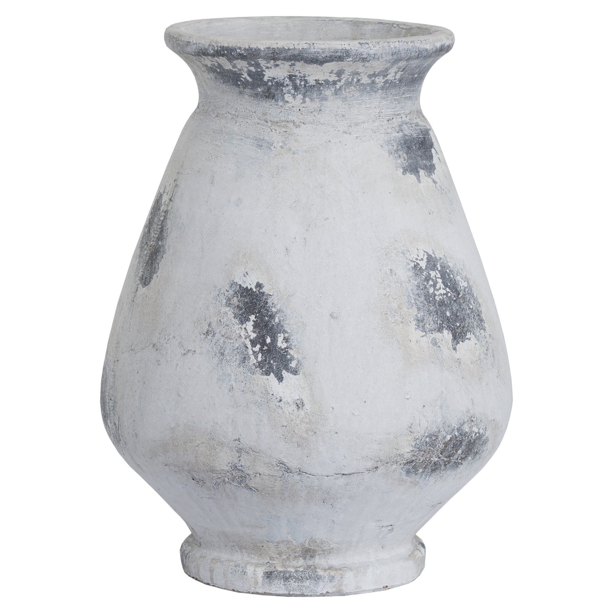 Naxos Large Antique White Vase in stone, made from ceramic