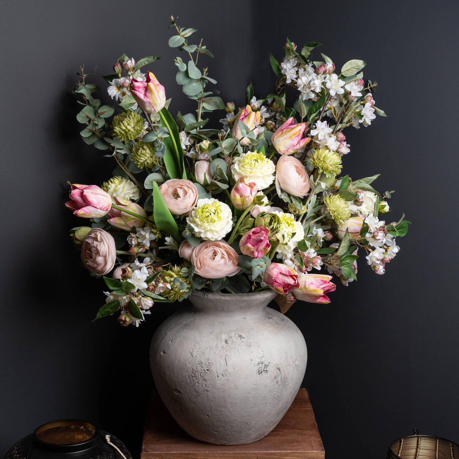 Downton Large Antique White Vase