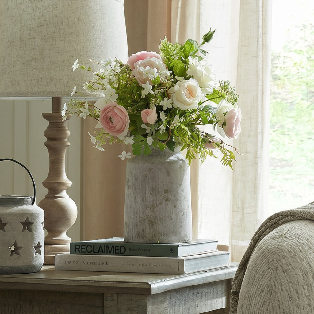 Bloomville Urn Stone Vase in stone, made from ceramic