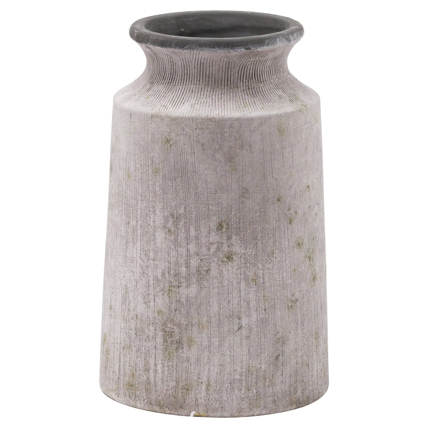 Bloomville Urn Stone Vase CERAMIC Stone Effect displayed on a console table, luxury home decor