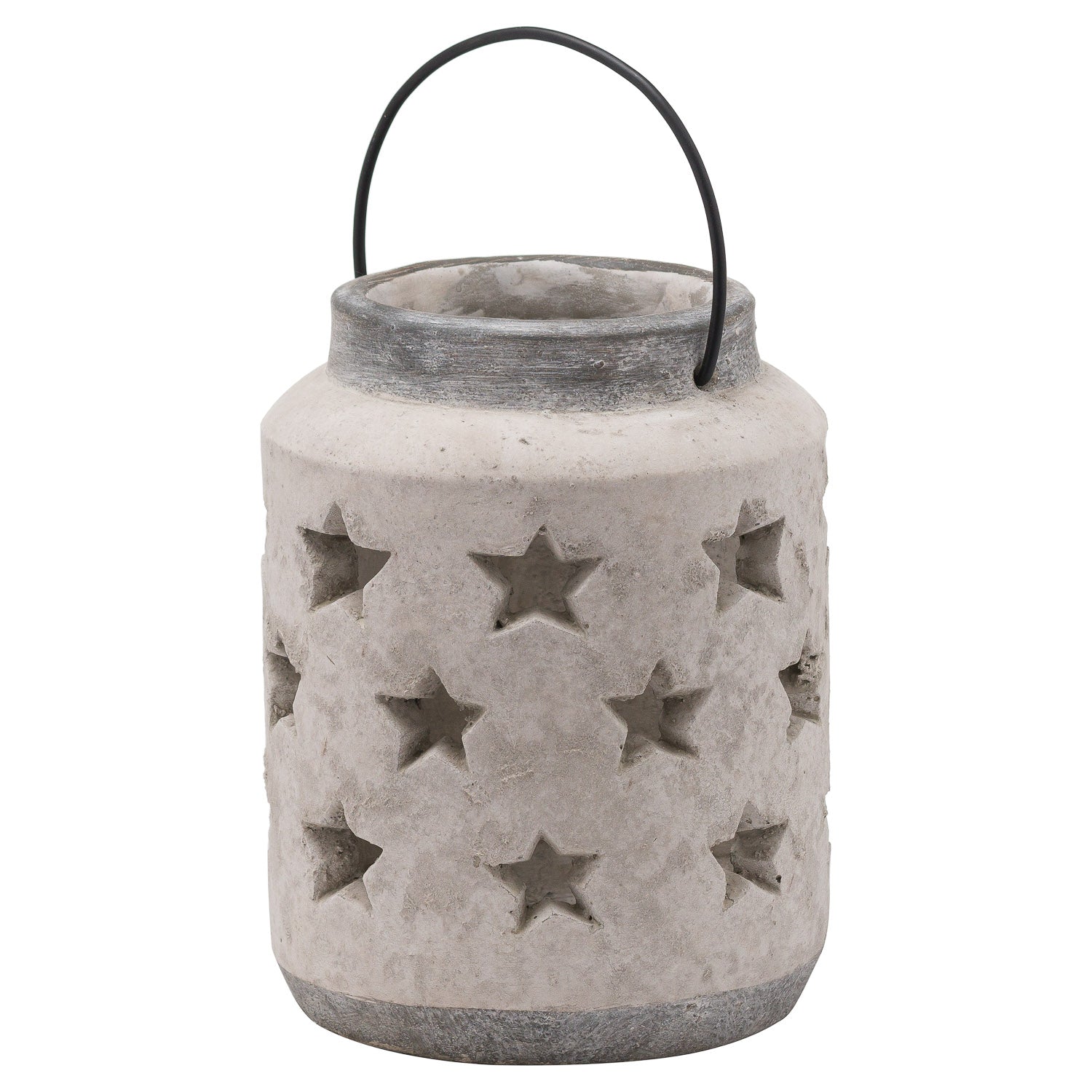 Bloomville Large Stone Star Lantern CERAMIC Gifts & Accessories styled interior setting, luxury home decor
