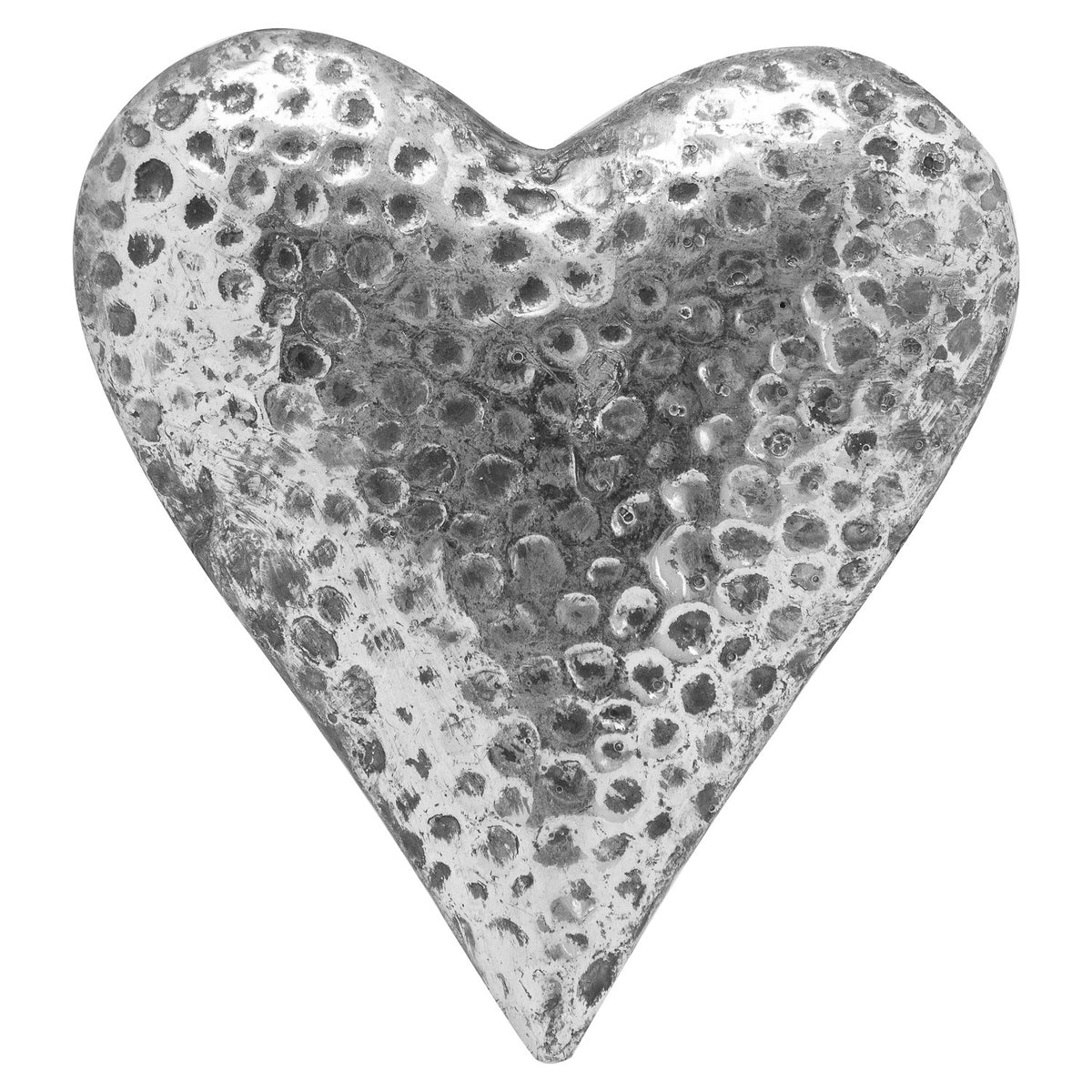 Aspen Decorative Large Heart in silver, made from ceramic