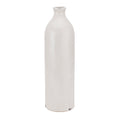 Garda Glazed Gisela Vase CERAMIC in white displayed on a console table, luxury home decor