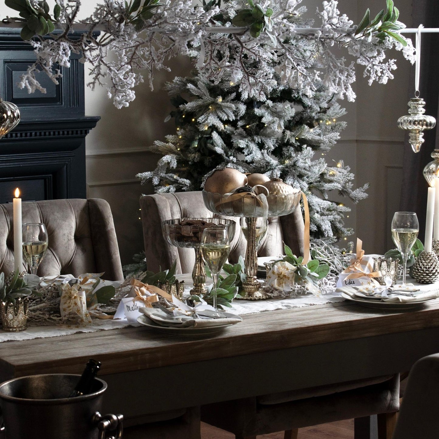 Christmas Snowy Garland