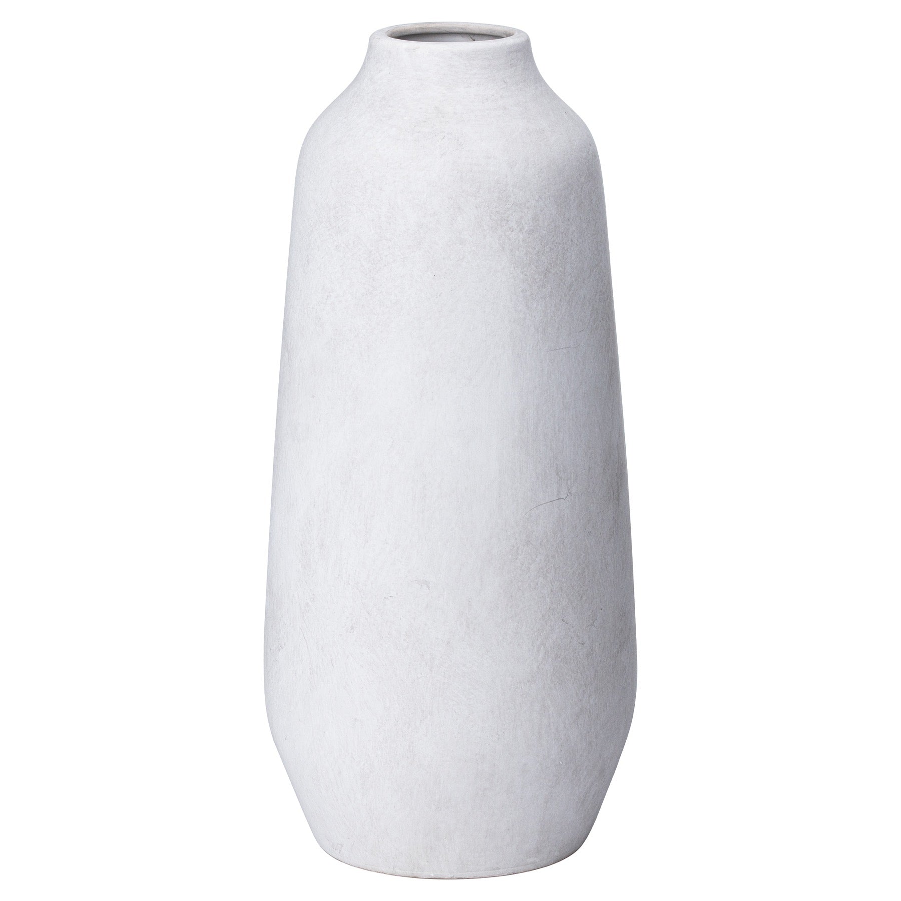 Darcy Ople Tall Vase CERAMIC in stone displayed on a console table, luxury home decor