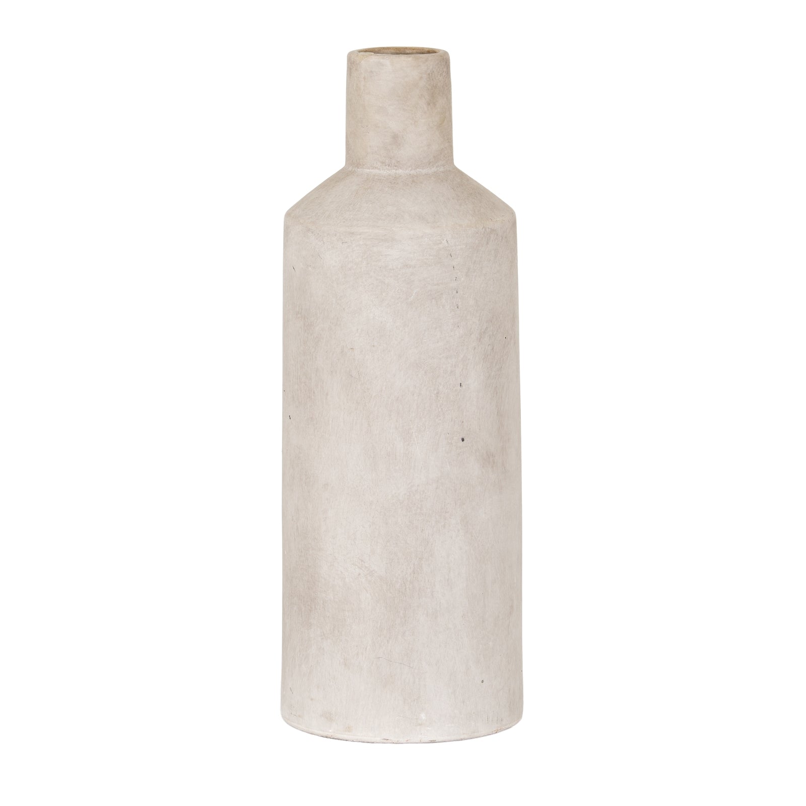 Darcy Sutra Vase CERAMIC in stone displayed on a console table, luxury home decor