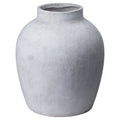 Darcy Stone Vase CERAMIC Stone Effect displayed on a console table, luxury home decor