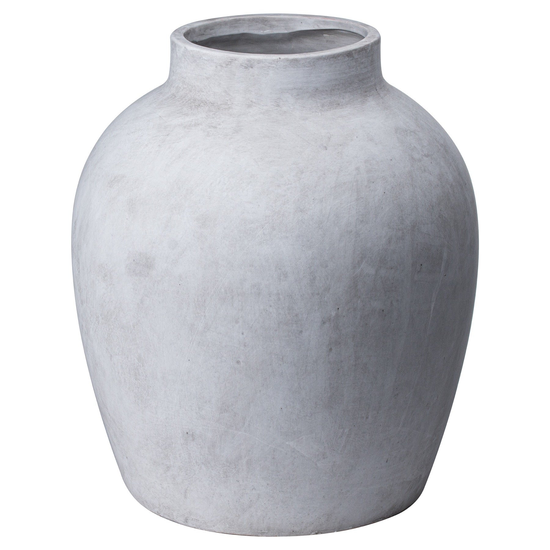 Darcy Stone Vase CERAMIC Stone Effect displayed on a console table, luxury home decor