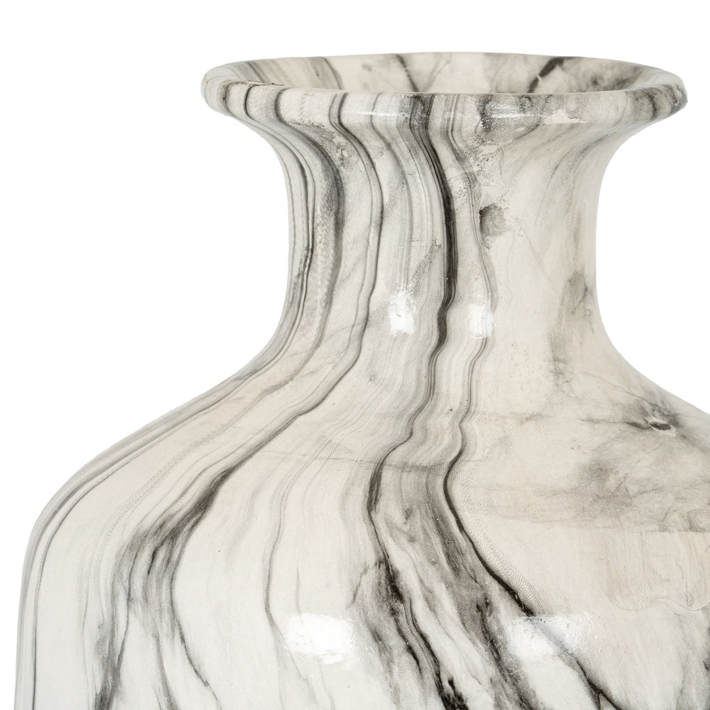 Marble Squat Vase