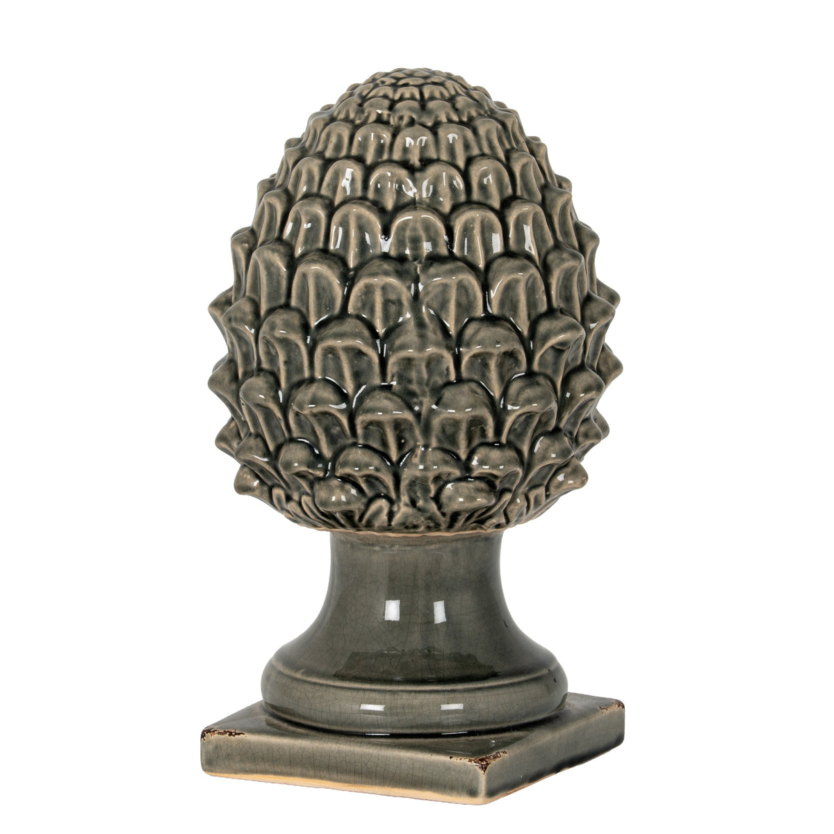 Garda Grey Decorative Acorn in grey, made from ceramic
