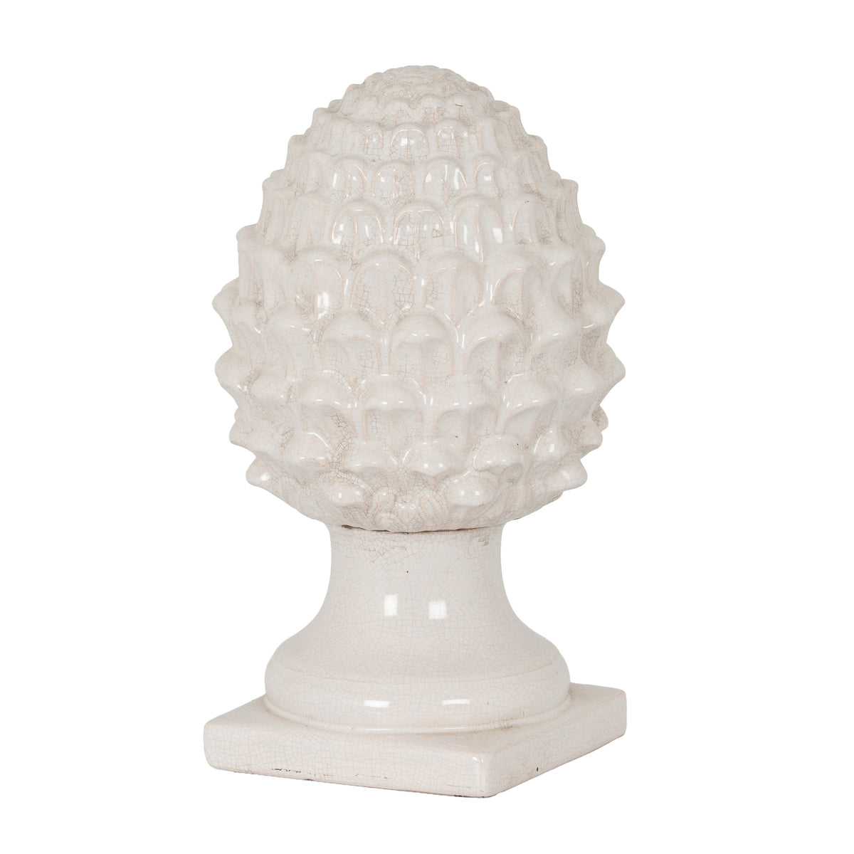 Garda White Decorative Acorn in white, made from ceramic