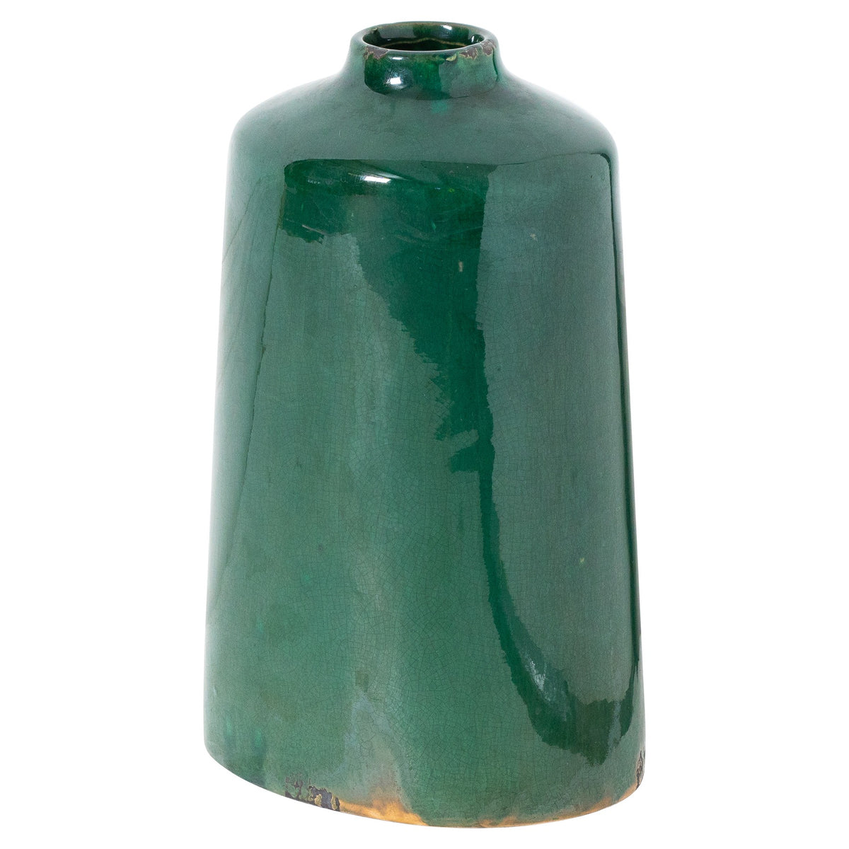 Garda Emerald Glazed Liv Vase in green, made from ceramic