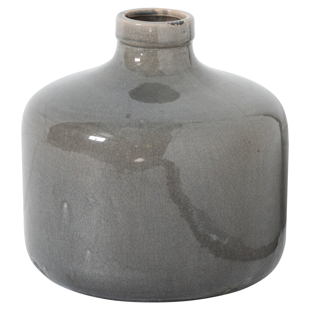 Garda Grey Glazed Chive Vase in grey, made from ceramic