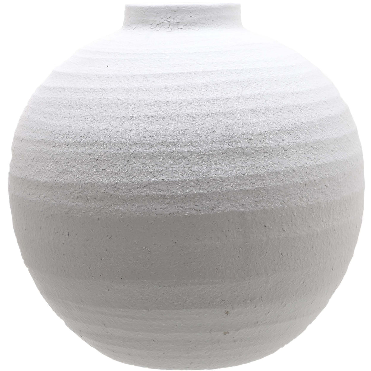 Tiber Large Matt White Ceramic Vase in white