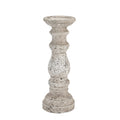 Small Stone Ceramic Column Candle Holder Gifts & Accessories styled interior setting, luxury home decor