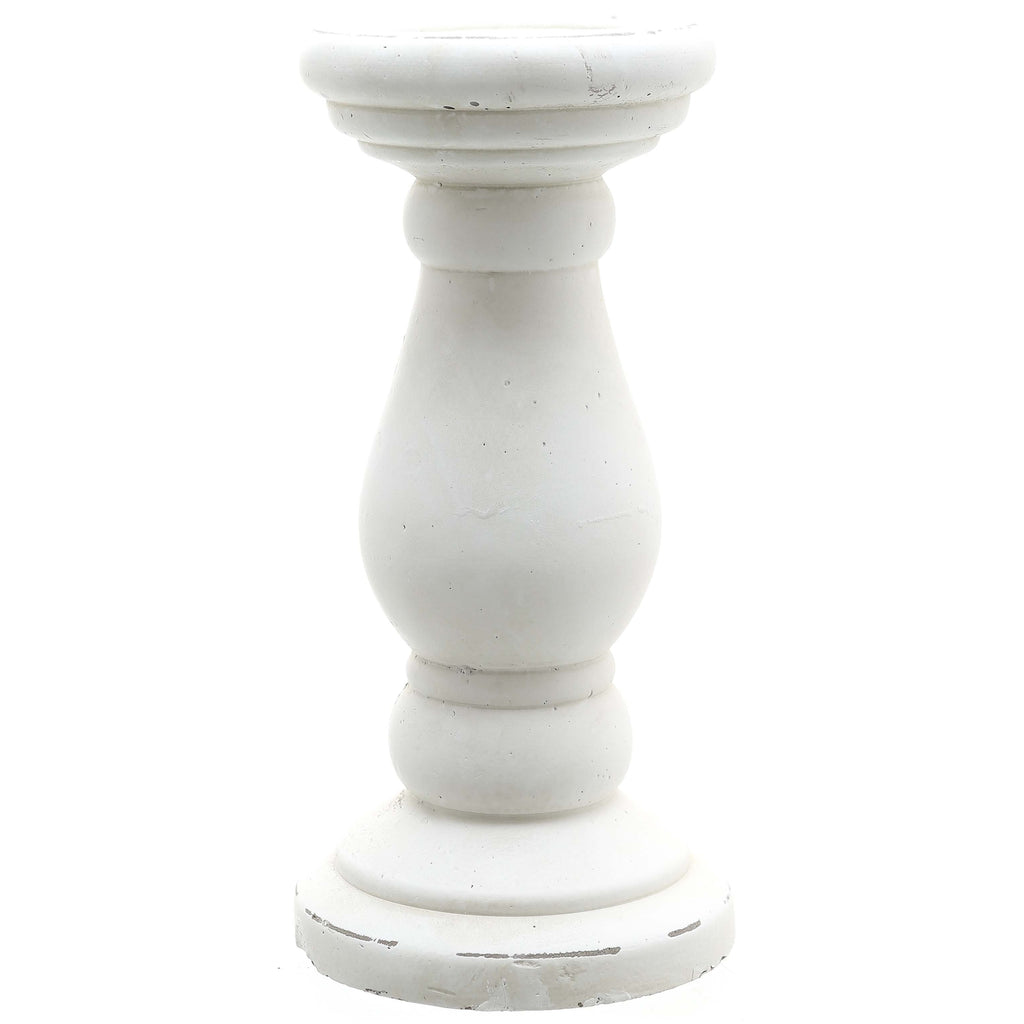 Matt White Ceramic Candle Holder in white