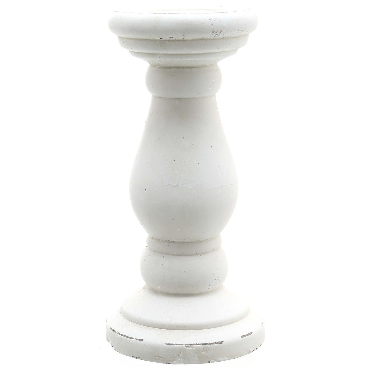 Matt White Ceramic Candle Holder in white